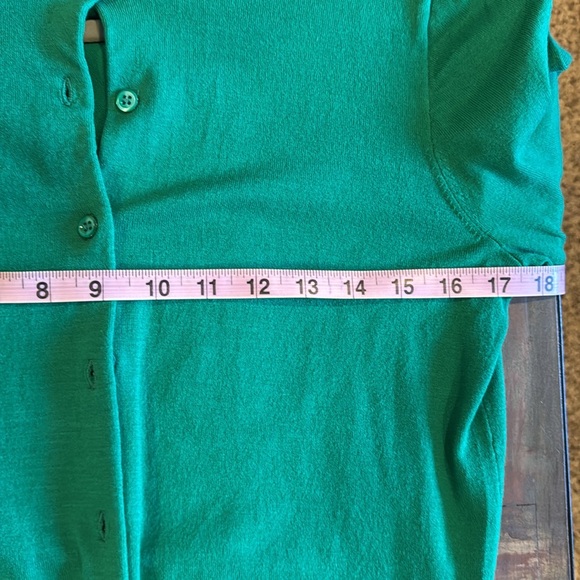 WUC JCrew Green Button-Up Cardigan - Picture 5 of 5